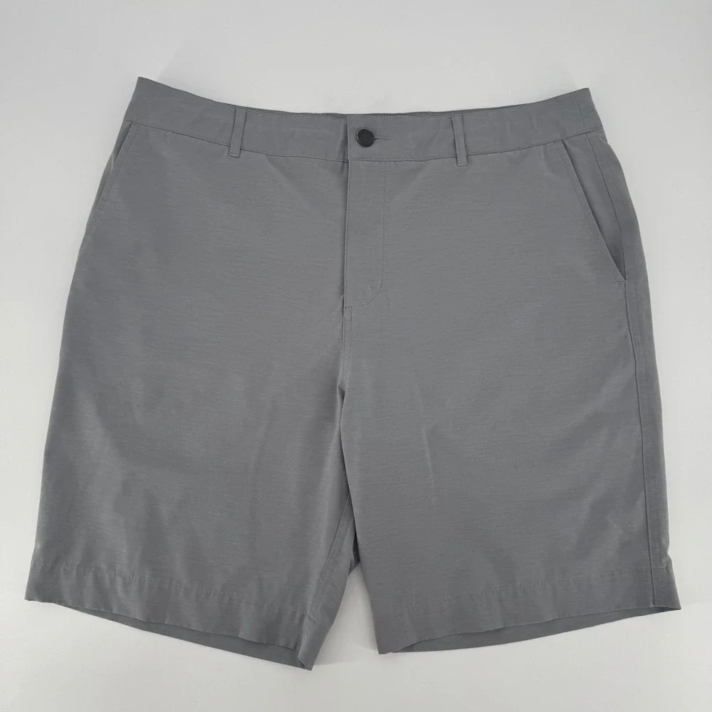 Faherty All Day Shorts‎ Mens 35 Grey Hybrid Board Shorts Stretch Quick Dry 9in